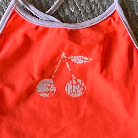 Bonpoint Girls Cherry Logo Swimsuit - Size 4 - Picture 2 of 5